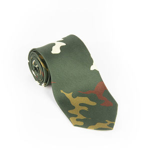 FEFE BROWN, DARK OLIVE GREEN, PALE GREEN PAISLEY TIE | MENS